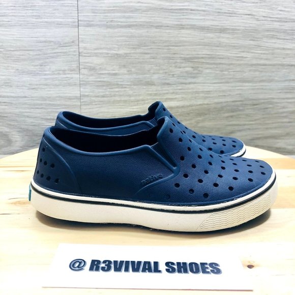 Native Other - Native Jefferson Navy Blue Boys Slip On Shoe - Size C12